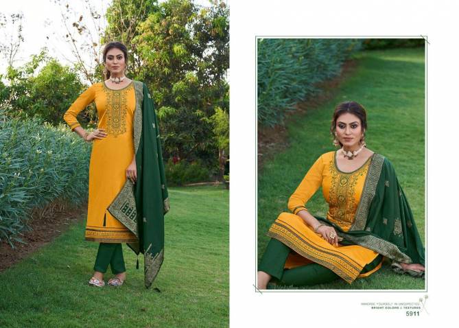 Kessi Virasat 9  Latest Fancy Khatli Work Designer Jam Silk Dress Material Collection